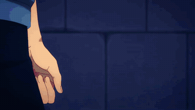 Close Up Of Hand In Blue Shirt GIF