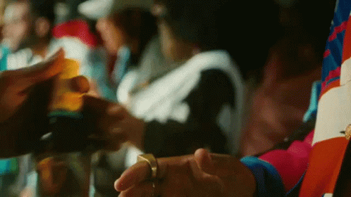 Close Up Of Hand With Gold Ring GIF