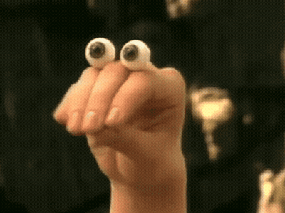 Close-Up Of Hand With Googly Eyes GIF
