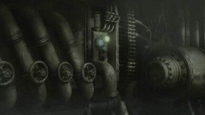 Close Up Of Knife Blade In Dark Room GIF