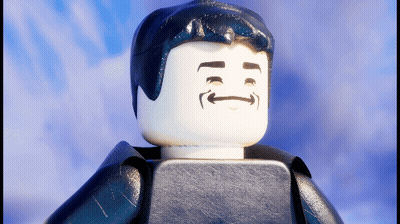 Close Up Of Lego Man Smiling Face GIF