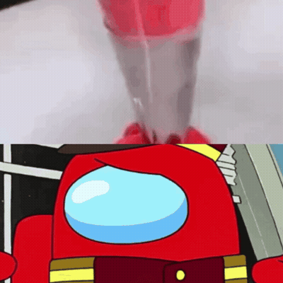 Close Up Of Legs Next To Red Cartoon Character GIF