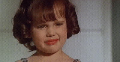 Close Up Of Little Girl With Red Lips GIF