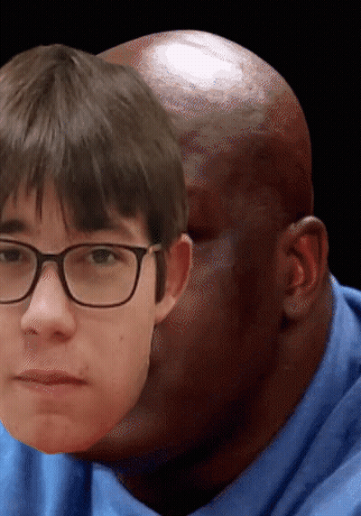 Close Up Of Man And Boy With Glasses GIF