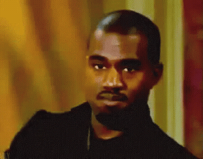 Close Up Of Man Face Saying Kanye GIF