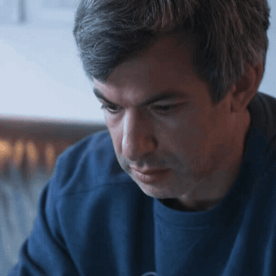 Close Up Of Man In Blue Shirt GIF