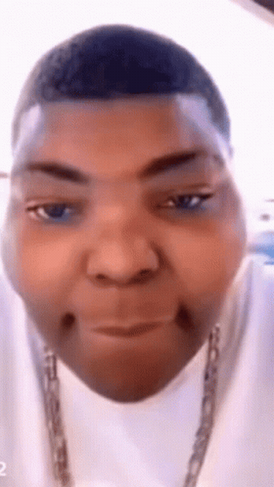 Close Up Of Man In White Shirt And Chain GIF