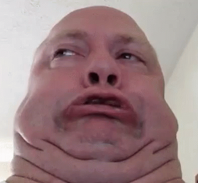 Close Up Of Man Making Funny Face With Mouth Open GIF