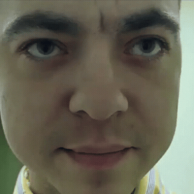 Close Up Of Man's Eyes And Nose GIF