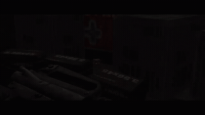 Close Up Of Man's Eyes With Building GIF