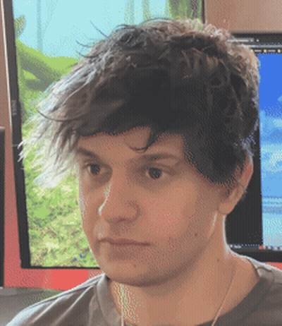 Close Up Of Man's Face At Monitor GIF