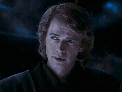 Close Up Of Man's Face In Dark Star Wars Scene GIF