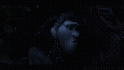 Close Up of Man's Face in Dark