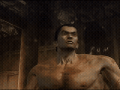 Close Up Of Man's Face In Video Game GIF