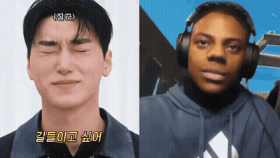 Close Up Of Man's Face Next To Headphone Man GIF