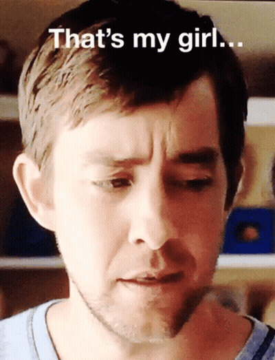 Close Up Of Man's Face Saying That's My Girl GIF