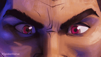 Close Up Of Man's Face #Spiderverse GIF