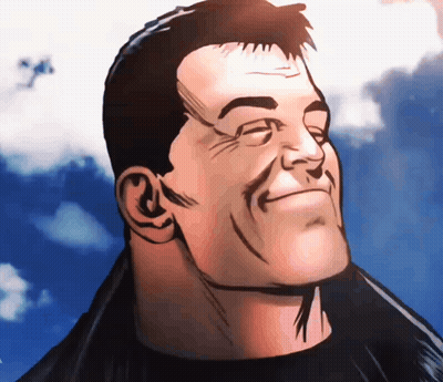 Close Up Of Man's Face Under Cloudy Sky GIF