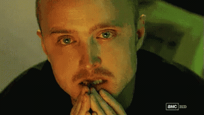 Close Up Of Man's Face With AMC HD Show GIF