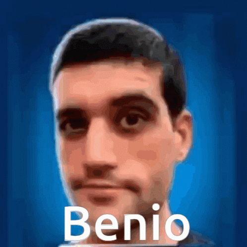 Close Up Of Man's Face With Benio GIF