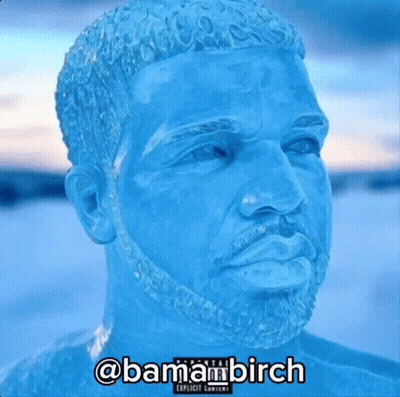 Close Up Of Man's Face With Blue Background GIF