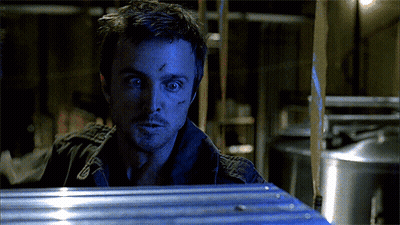 Close Up Of Man's Face With Blue Light GIF