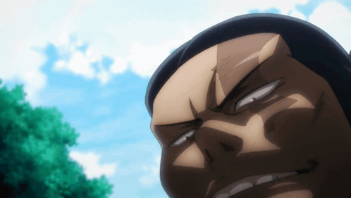 Close Up Of Man's Face With Blue Sky GIF