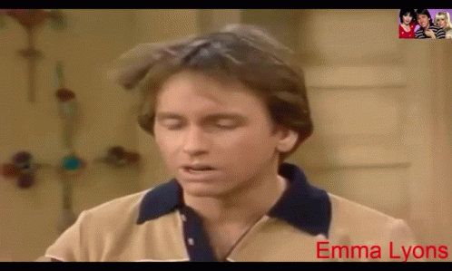Close Up Of Man's Face With Emma Lyons GIF