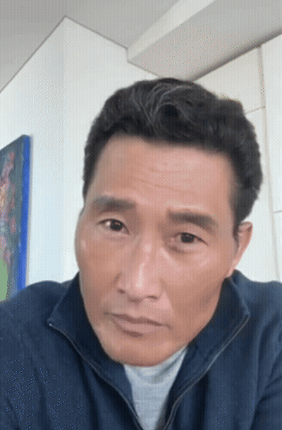 Close Up Of Man's Face With Eyes Closed GIF