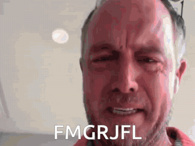 Close Up Of Man's Face With FMGRJFL GIF