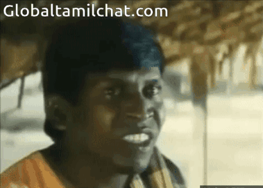 Close Up Of Man's Face With GlobalTamilChat.com GIF