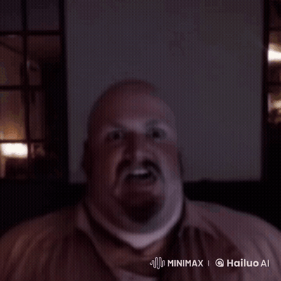 Close Up Of Man's Face With Hailuo Ai GIF