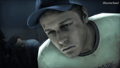 Close Up Of Man's Face With Illusive Soul GIF