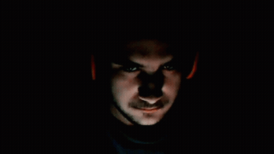 Close Up Of Man's Face With Red Light GIF