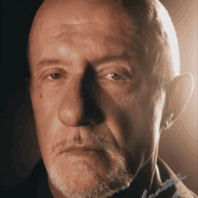 Close Up Of Man's Face With Signature GIF