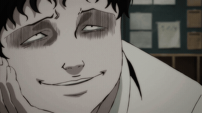 Close Up Of Man's Face With Smiley Face GIF