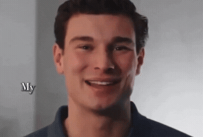 Close Up Of Man's Face With Word My GIF