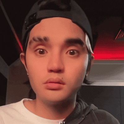 Close Up Of Man's Face With Zky GIF