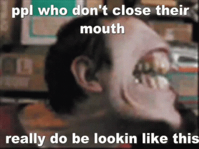 Close Up Of Man's Mouth Ppl Who Don't Close Their Mouth GIF