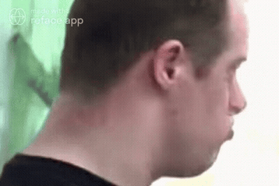 Close Up Of Man's Neck And Ear GIF