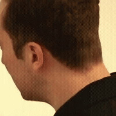 Close Up Of Man's Neck And Ear GIF