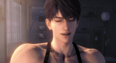Close Up Of Man's Torso With Eyes Closed GIF