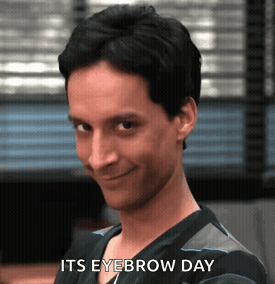 Close Up Of Man Saying Its Eyebrow Day GIF