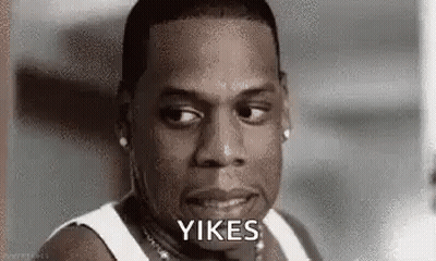 Close Up Of Man Saying Yikes GIF