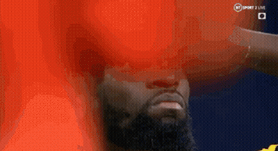Close Up Of Man With Beard On TV Screen GIF