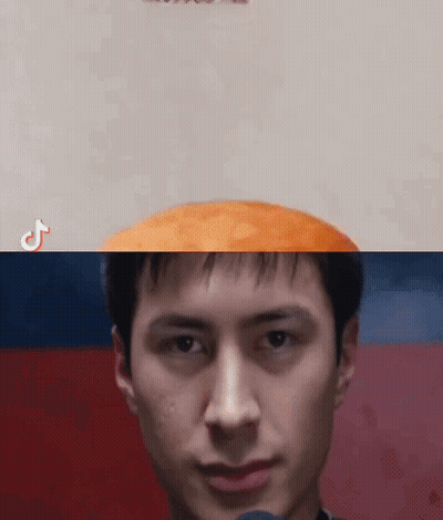 Close Up Of Man With Burger On Face GIF