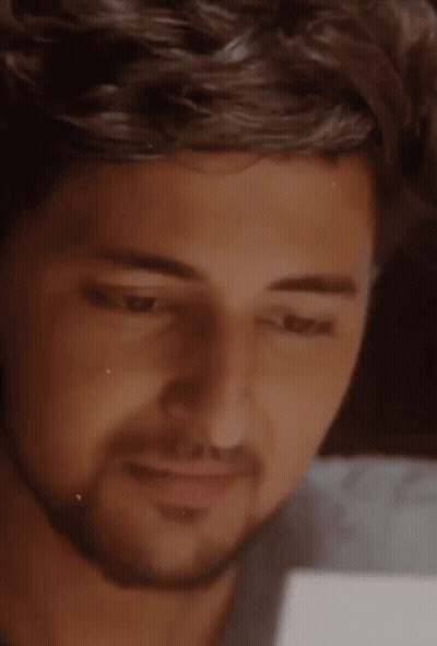 Close Up Of Man With Eyes Closed And Beard GIF