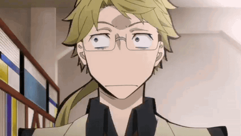 Close Up Of Man With Glasses Making Funny Face GIF
