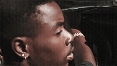 Close Up Of Man With Hand On Chin GIF