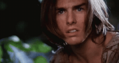 Close Up Of Man With Long Hair And Serious Look GIF